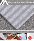 Non Slip Stair Treads 15 Pack Carpet Mats For Indoor Stair Runners 28 By 9 Inches Grey 100 Percent Polyester With TPE Backing showing TPE backing detail