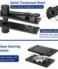 Badass Heavy Duty Hidden Door Hinge Built Different With Solid Alloy Steel Core supports adjustable black steel hinge system.