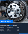 Rear Wheel Bearing And Hub Assembly Set For CR-V And Accord Crosstour Rear Fwd 5-Lug With ABS 512344 installed view