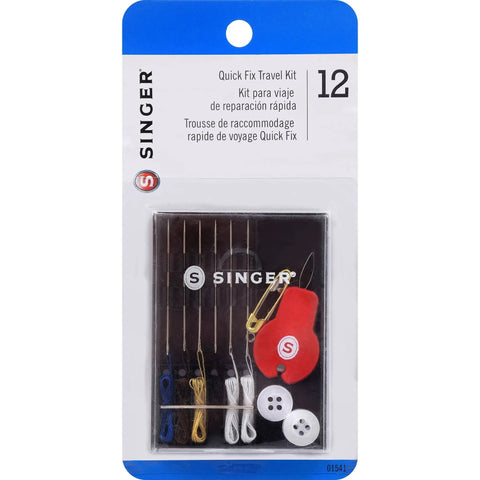 On The Fly Travel Sewing Kit Featuring Six Prethreaded Hand Needles A Sharp Needle Threader Cutter Three Spare Buttons And Two Dependable Safety Pins For Quick Wardrobe Fixes While You Are Out And About in a compact case.