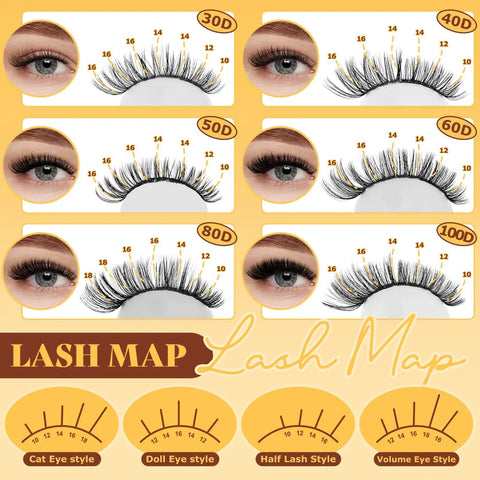 580 Piece Lash Clusters Kit For Natural DIY Eyelash Extensions Includes 30D 40D 50D 60D 80D 100D Clusters In 10 To 18 Mm