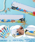40 Pieces Sea Themed Flat Name Plates For School Desks Ocean Life Theme With Colorful Sea Animal Labels Self Adhesive Desk Tags