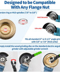 15 Piece Pro Grade Wood Carving Kit For Angle Grinders 4 Inch To 4.5 Inch compatibility with different flange nuts