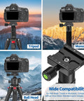 Rock Solid 50mm Quick Release Clamp for Camera Tripod Heads With Three Eighths to One Quarter Inch Adapter Arca Swiss Style Plate