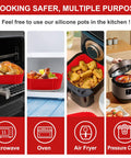 Two Pack Silicone Air Fryer Liners For Three To Five Quart Baskets Reusable Nonstick Inserts For Easy Cleanup Food Safe No Fuss