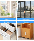 4 Pack Adhesive Cabinet Handles No Drill Stick On Cabinet Pulls Durable Self Stick Drawer Handles For Kitchen Bathroom Furniture Easy Install Strong Bonding On Wood Metal Plastic on windows, sliding doors, drawers, cabinets