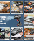 Dual Battery Cordless Leaf Blower With Charger Lightweight Handheld Dust Blower 450000 RPM High Speed Motor in various uses
