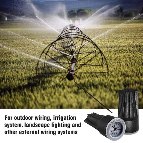 50 Pack Waterproof Wire Nuts Black Medium Tough As Nails Direct Burial For Outdoor Landscape Lighting And Irrigation Valves