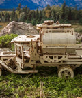 Tanker Mechanical Model Kit For Adults, DIY 3D Wooden Puzzles With Working Engine And Moving Transmission, Includes Can Holder, 594 Pieces, Boss-Level Truck Build, Perfect Father’s Day Gift wooden tanker truck side view