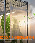 Indoor Greenhouse With Grow Lights And 6 Tier Plant Shelf On Wheels 150W Full Spectrum Grow Lights With breathable mesh cover