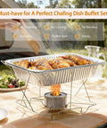 Forty Pack Disposable 9x13 Aluminum Foil Pans Deep Half Size Steam Table Trays for Oven Baking Cakes Roasting Turkey Meal Prep