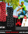 55 Inch High Limb Rope Saw With 360 Rope Chain for manual tree limb cutting with durable, wear-resistant ropes and safety features.