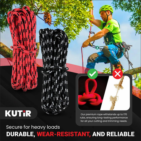 55 Inch High Limb Rope Saw With 360 Rope Chain for manual tree limb cutting with durable, wear-resistant ropes and safety features.