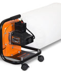 Woodworking Dust Collector With 5.7 Amp Motor Delivers 660 CFM 6 Inch Impeller 4 Inch Dust Port 12 Gallon Bag Mobile Base.