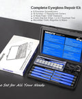 Magnetic Eyeglass Repair Kit With Eight Precision Screwdrivers Nose Pads Ear Grips And Tweezers In A Handy Travel Case