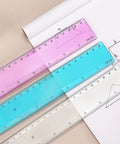 Colorful 12 Inch Plastic Ruler Set Two Sided Imperial And Metric For School Office And DIY Projects A Must Have Easy To Read Durable Rulers