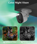 4K Ultra HD Outdoor Or Indoor Security Camera System With Sensor Spotlight And True Detect Heat And Motion Detection