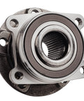 Front view of the Front Wheel Bearing Hubs Assembly Kit For 2014 To 2023 Jeep Cherokee With Off Road Suspension Includes 2 Front Hub Bearings For AWD Or FWD Replacement Durable Easy Install Perfect For Trail Ready Jeeps hub component.