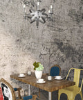 Stained Grey Concrete Contact Paper 15.7in By 240in Peel And Stick Self Adhesive Removable Faux Cement Wallpaper on dining wall