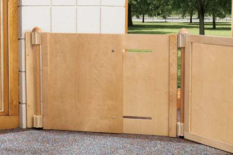 KYDZ Suite Wall Connector for E Height Setup with Pre Drilled Holes and Included Hardware for Easy Secure Attachment, wood panel installed.