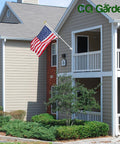 Sturdy 6 Foot Stainless Steel Garden Flag Pole Kit With Holder For Outdoor Use Includes 3x5 US Flag And Eagle Topper Weatherproof