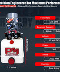 Diagram of 12V DC Double Acting 4 Quart Hydraulic Pump For Dump Trailer With Remote Controller Poly Reservoir Be Beefy Power Unit.