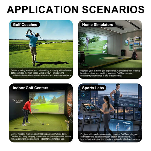 Dope Reflective Dot Stickers for Golf Training 600 Dots 0.25 Inch White Weatherproof Adhesive in various application scenarios