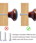 Screw fitting guide for Vintage Blue Glazed Ceramic Cabinet Knobs 10 Pack Round Dresser Drawer Pulls For Home Decor Upgrade