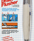 Packaging of Hydraulic Drain Flusher 102-0 Series Water Powered Drain Cleaner for Pipes Pools and Sewer Lines, eco-friendly tool