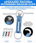 Upgraded Single Outrigger Rigging Kit All In One No Fuss With 400Lb Mono Line Release Clips Pulley Snap Swivels Crimps Ball Stops And Rings For Outrigger Setup, zirconia clip
