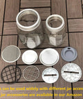Rust Resistant Silver Aluminum Mason Jar Bands 12 Pack For Wide Mouth Jars Food Safe And BPA Free Aluminum Rings With lids