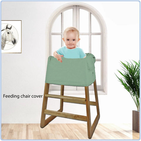 All In One Baby Car Seat Cover And Canopy With Breathable Buttery Soft Stretch Fabric Nursing Cover Stroller Shield shown on high chair