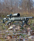 Armada BTAP22SX.22 Caliber PCP Air Rifle With Scope For Target Shooting And Small Game in outdoor setting, side view
