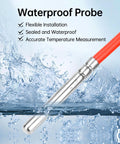 Waterproof Two Pack Pt1000 Temperature Sensor Probes With 3M Silicone Cable And Stainless Steel Sheath in water environment