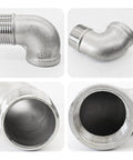 90 Degree Street Elbow 1 Inch NPT Male To Female Stainless Steel 304 Pipe Fittings For Water And Air Lines, Close-Up Views