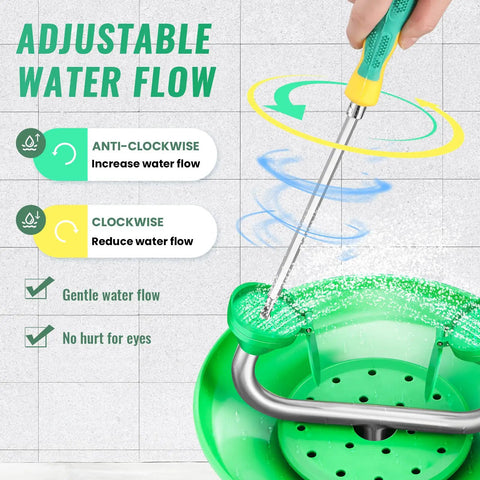 Adjustable flow control on Emergency Wall Mount Eyewash Station OSHA Approved Rugged 304 Stainless Steel Plumbing Eyewash Unit