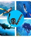 0.5L Portable Scuba Tank With Pump Kit For Casual Divers, reusable mini diving cylinder and mask, underwater use