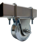 Heavy Duty V Groove Gate Wheels With Double Bearings Bolted External Mount Cradle For Inverted V Track Gates Up To 3000 Lbs