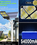 1000W Solar Street Light Dusk To Dawn 80000LM LED Beast Mode Brightness Outdoor Flood Light with motion sensor and remote control.