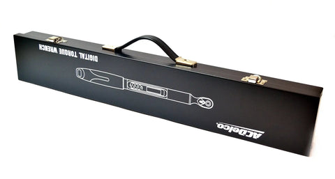 Pro Grade Heavy Duty Quarter Inch Digital Torque Wrench With Buzzer And LED Alerts, Interchangeable Head, ISO 6789 Certified With Calibration Certificate, case