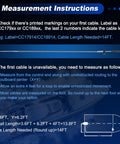 Measurement instructions for 2 Pack 7m Boat Throttle And Shift Control Cables For Mercury MerCruiser Outboard Marine Force Engines Replacement OE CCX18924