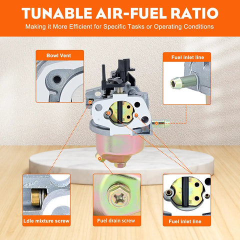 ST100 Carburetor Kit 951-14423 All In One Replacement for Cub Cadet SC100 SC500 features tunable air-fuel ratio components