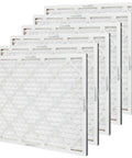 6 pack of 20x25x1 Air Filter MERV 8 for HVAC Furnace and AC, electrostatic design, stacked view improving air quality and efficiency
