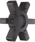 SRL090/095 Jaw Style Flexible Coupling for ML and MS Universal Series Assemblies, black nitrile rubber spider, side view.
