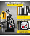 Magnetic Drill Press 1200W Powerful Electric Bench Drilling Rig Machine For Engineering Steel Structure MD40 MB23 BRM35 showing double dovetail guide rail.