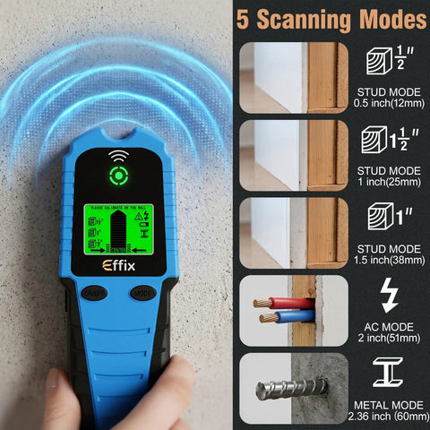 Nail Your Home Improvements With This Heavy Duty Stud Finder Wall Scanner 5 In 1 Electronic Detector For Wood Joists Ac Wiring Metal Pipes Drywall Straight Shooting Precision Guaranteed
