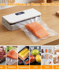 Mini Bag Sealer 2 In 1 Heat Sealer And Cutter With Rechargeable Battery And LED Display sealing salmon in Mylar bag