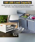 Heavy Duty Full Extension Drawer Slides Side Mount With Tough As Nails Metal Rails Track Glides Runners 150 Lb Capacity