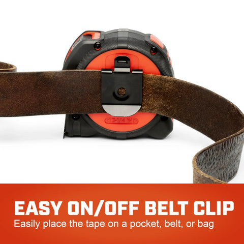 Workhorse Nite Eye Tape Measure 25 Ft 2 Pack with easy on/off belt clip for builders and DIY pros