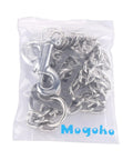 Badass Stainless Steel Dog Car Seatbelt No Chew Pet Safety Restraint Cable in packaging with durable clips and chain.